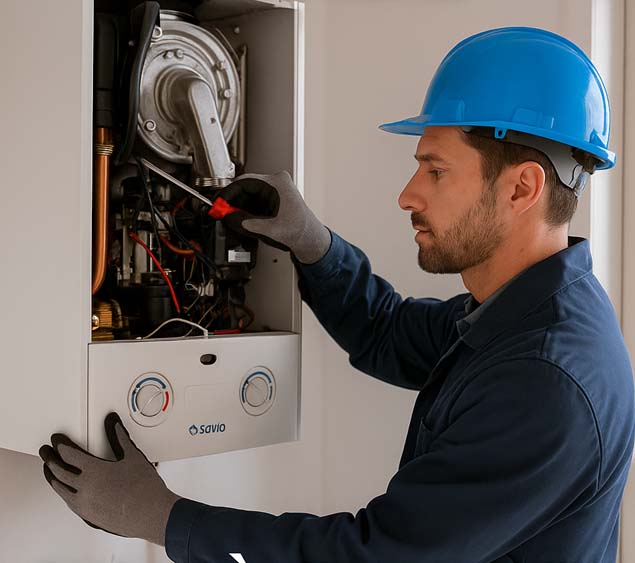 Tecnico certificato Savio effettua intervento di assistenza ufficiale su caldaia a Roma