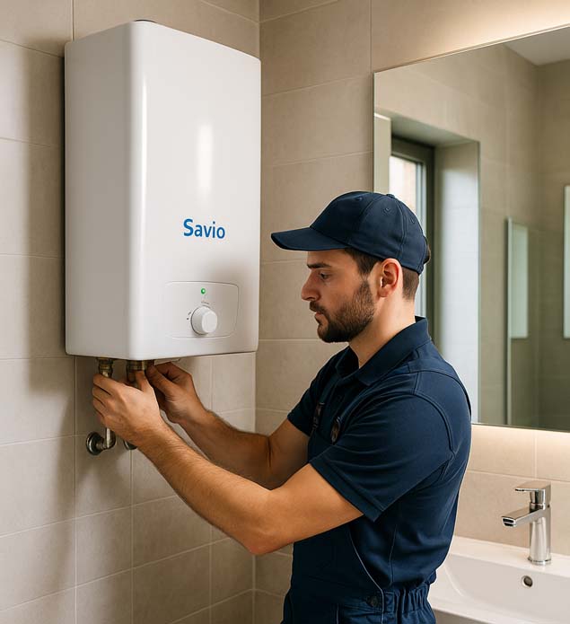 Tecnico installa scaldabagno a gas Savio in appartamento a Roma – Intervento certificato e professionale